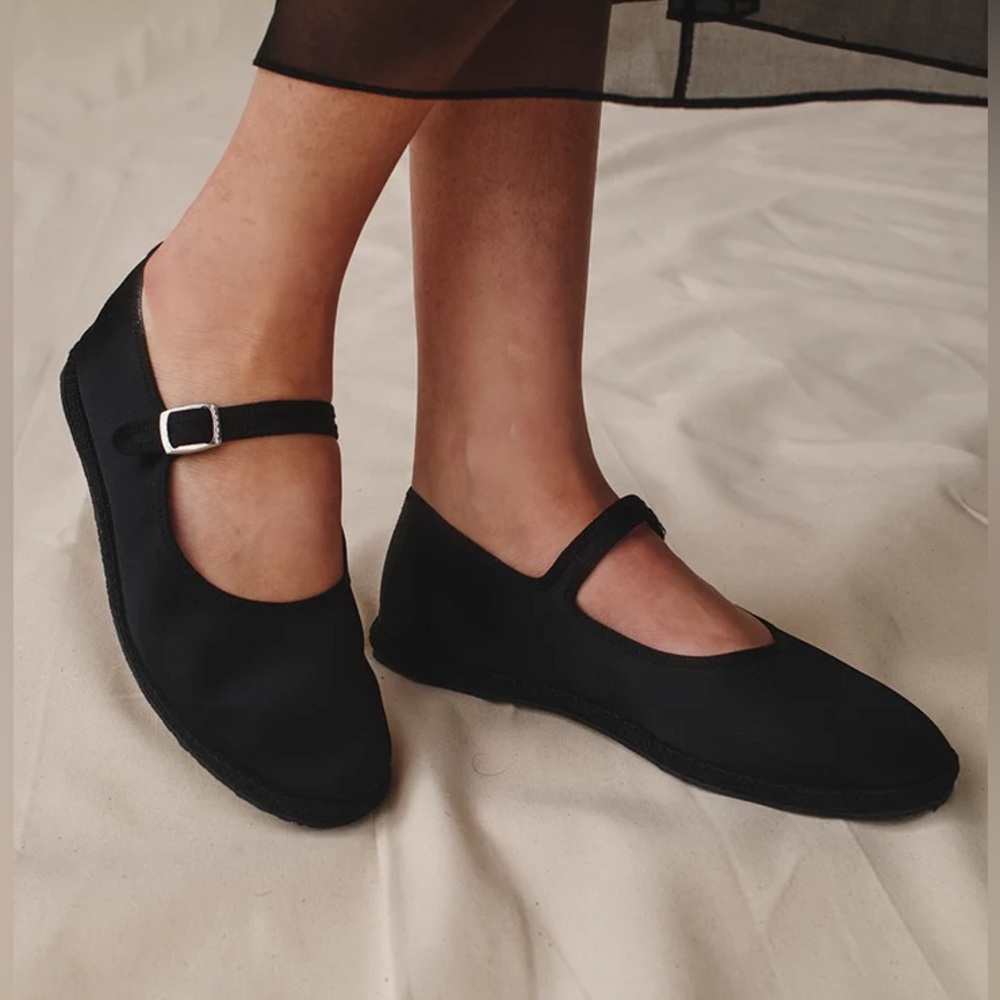 Black Mary Jane Flats by - Picture 2 of 9